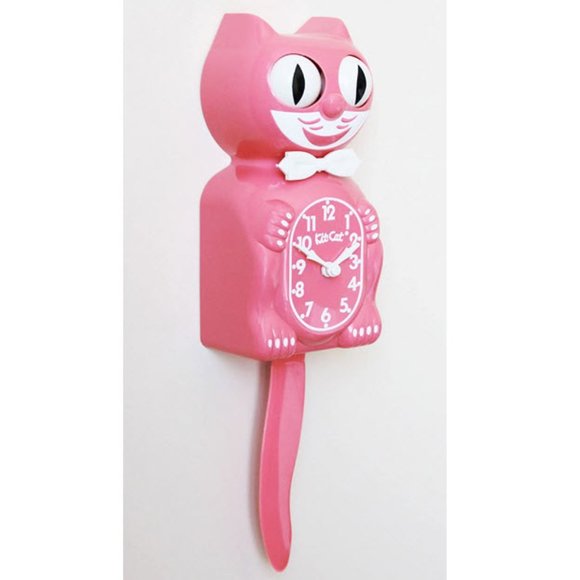 RETIRED Strawberry Ice Pink KIT-CAT KLOCK CLOCK - Picture 3 of 4